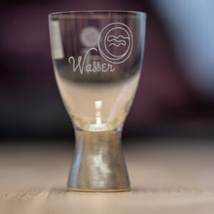 SignO Wasserglas SILBER Limited Edition mit SIGNATUR WASSER